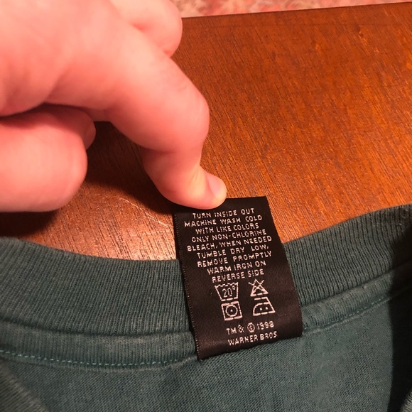 Vintage Single Stitch (1998) Taz Looney Tunes Teal/Green Tee - Picture 7 of 7